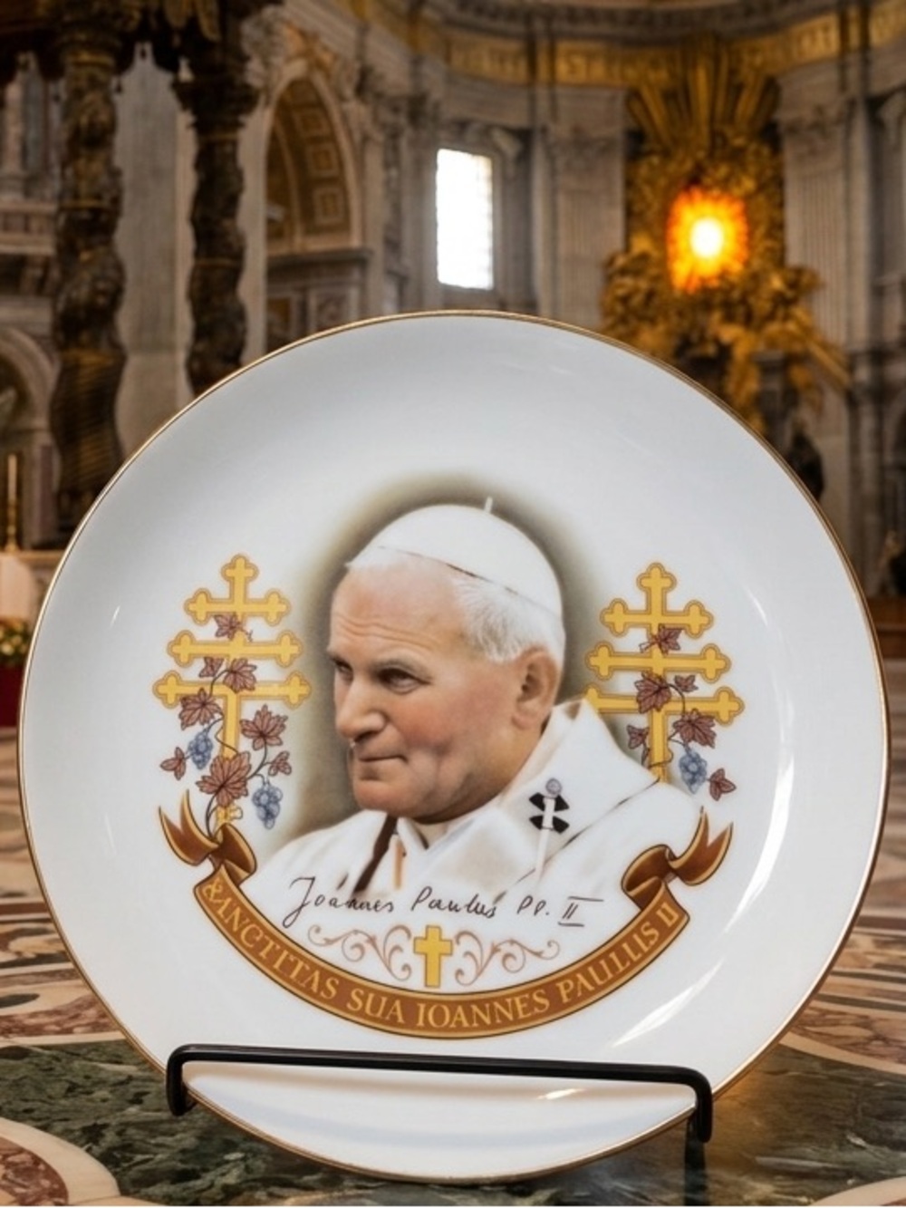 Vintage Pope John Paul II Commemorative Plate – 1984 Canada Visit
